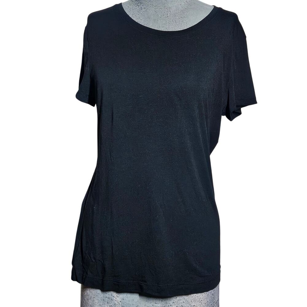 Banana Republic Black Cotton Blend Tee Size Small